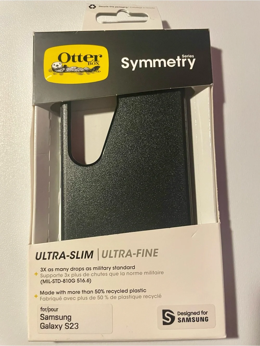 NWT OtterBox Symmetry Case Samsung Galaxy S23 Black Drop Protection 77-91141